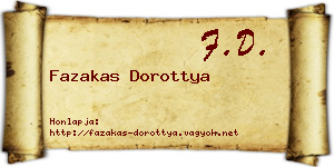Fazakas Dorottya névjegykártya